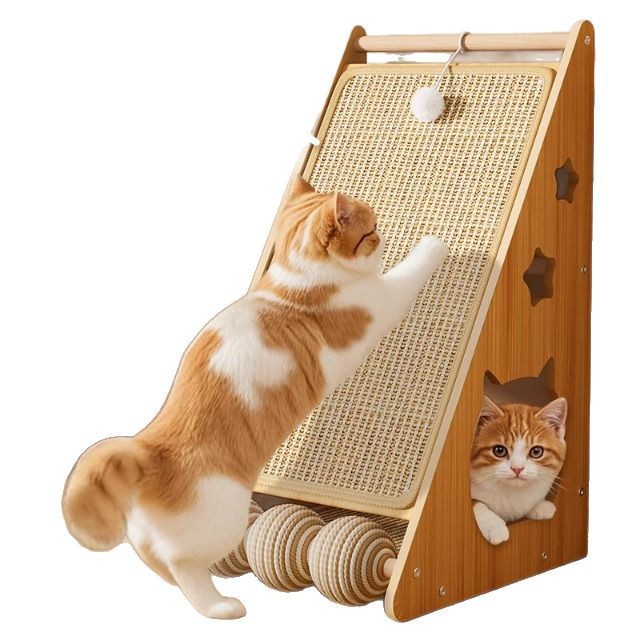 HKM-1044029 Vertical Wear-Resistant Cat Scratch Board with Sisal Hemp Rope