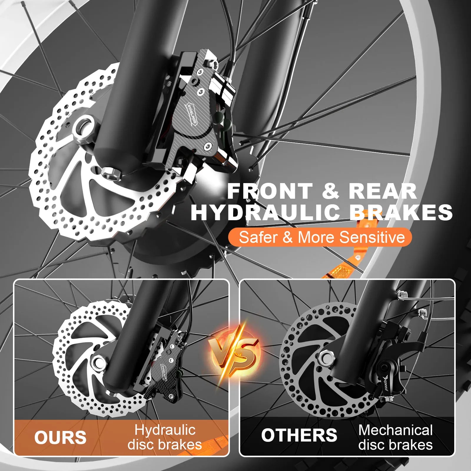 HKM-104403 52V Dual Motor 2000W Full Suspension Electric Mountain Bike with 7-Speed Gears and Hydraulic Brakes