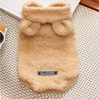 HKM-1044413 Double-Sided Velvet Dog Clothes in Pink, Apricot, and Gray Sizes S-XXL