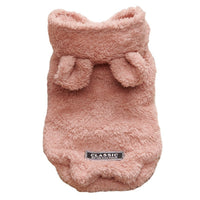 HKM-1044413 Double-Sided Velvet Dog Clothes in Pink, Apricot, and Gray Sizes S-XXL