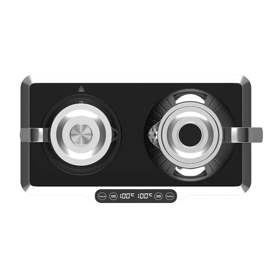 HKM-104467 2.6L Electric Glass Kettle with Double Layers and Digital Keep Warm Function