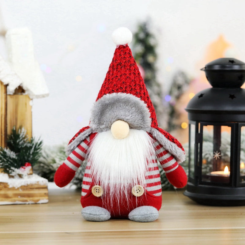 HKM-104467 Nordic Faceless Doll Santa Claus Ornaments for Christmas Window and Home Decoration