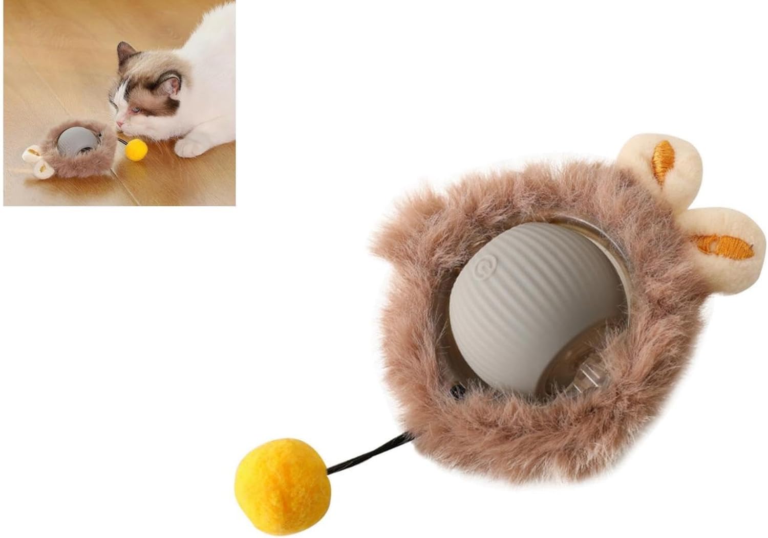 HKM-1045309 Automatic Interactive Rolling Ball Toy for Cats and Dogs, Durable Self-Moving Pet Playball
