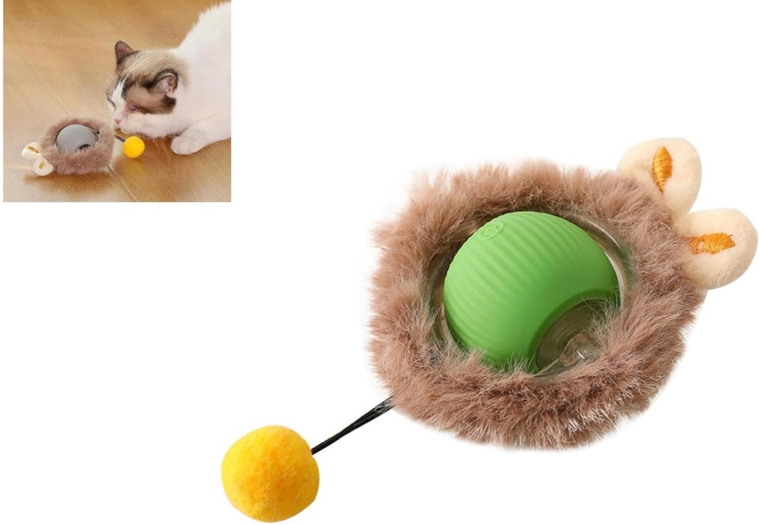 HKM-1045309 Automatic Interactive Rolling Ball Toy for Cats and Dogs, Durable Self-Moving Pet Playball