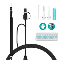 HKM-104531 5.5mm Three-in-One Ear Endoscope with LED Lighting and 1m Waterproof Design