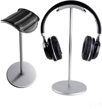 HKM-104531 Metal Helmet Holder Stand for Earphones - Space-Saving Design in Grey Aluminum Alloy