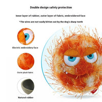 HKM-1045437 Durable Rubber Dog Toy Ball in Orange Yellow and Yellow Green