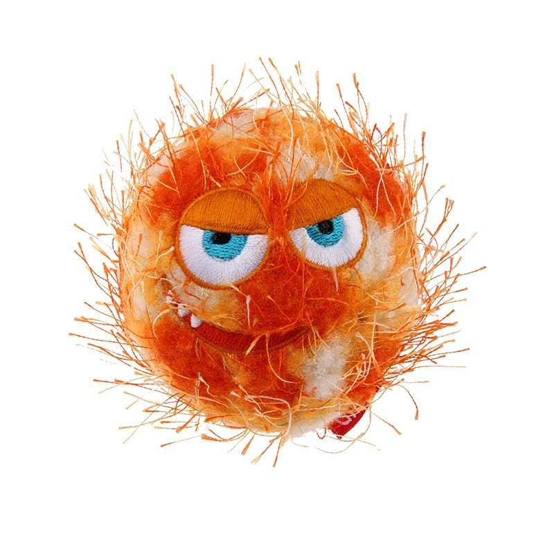 HKM-1045437 Durable Rubber Dog Toy Ball in Orange Yellow and Yellow Green
