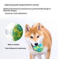 HKM-1045437 Durable Rubber Dog Toy Ball in Orange Yellow and Yellow Green
