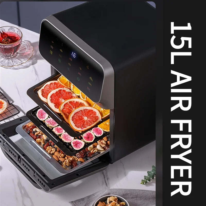 HKM-104595 10L PANERKA Air Fryer with Viewing Window, 1350W Non-Fryer Kitchen Appliance for Household and Commercial Use