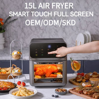 HKM-104595 10L PANERKA Air Fryer with Viewing Window, 1350W Non-Fryer Kitchen Appliance for Household and Commercial Use