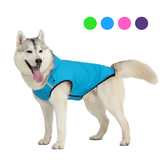 HKM-1046205 Hooded Waterproof Dog Raincoat - Durable Polyester, Available in Multiple Colors and Sizes