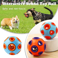 HKM-1046461 Interactive Dog Rubber Balls with Bell Sound - 2-Pack Chew Toys for Small Dogs and Puppies