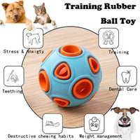 HKM-1046461 Interactive Dog Rubber Balls with Bell Sound - 2-Pack Chew Toys for Small Dogs and Puppies