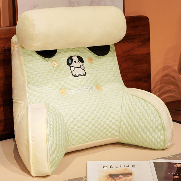 HKM-104659 Big Eye Dog Ice Silk Velvet Triangle Pillow - Cartoon Design, 50x45x30cm and 60x55x30cm