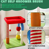 HKM-1047101 Multi-Function Cat Tree with Sisal Scratchers, Interactive Toys, and Cozy Resting Areas