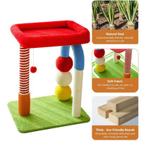 HKM-1047101 Multi-Function Cat Tree with Sisal Scratchers, Interactive Toys, and Cozy Resting Areas