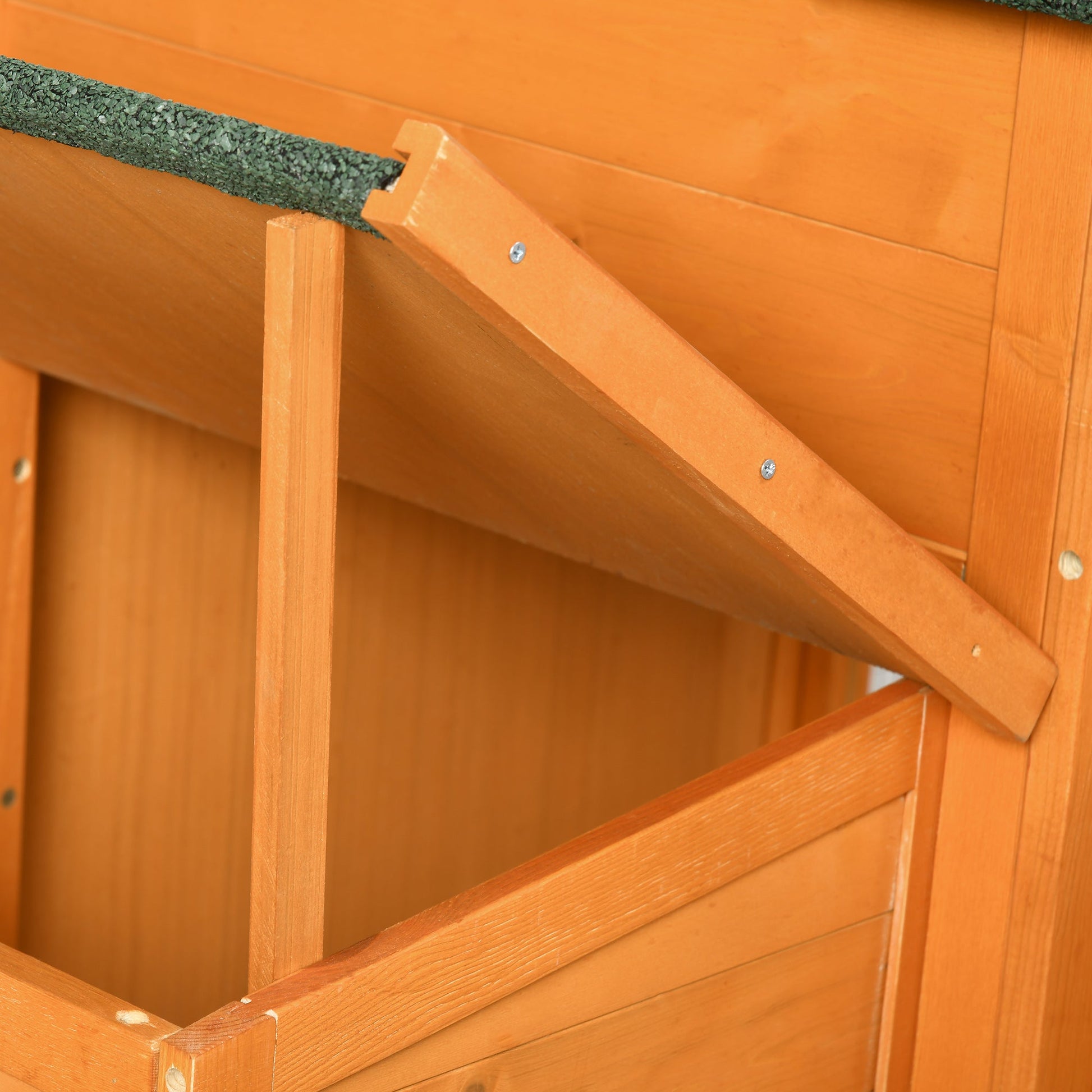 HKM-1047485 Extra Large Orange Chicken Coop with Removable Tray and Nesting Box for 3-6 Chickens