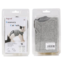 HKM-1047997 Post-Surgery Cat Recovery Suit - Anti-Licking Wound Protection and Comfort for Cats