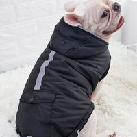HKM-1048253 Thickened Padded Jacket for Dogs - Casual Black Pet Vest