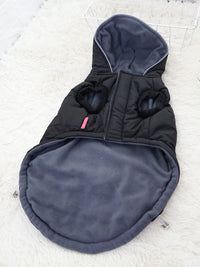 HKM-1048253 Thickened Padded Jacket for Dogs - Casual Black Pet Vest