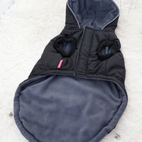 HKM-1048253 Thickened Padded Jacket for Dogs - Casual Black Pet Vest