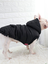 HKM-1048253 Thickened Padded Jacket for Dogs - Casual Black Pet Vest