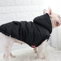 HKM-1048253 Thickened Padded Jacket for Dogs - Casual Black Pet Vest