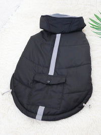 HKM-1048253 Thickened Padded Jacket for Dogs - Casual Black Pet Vest