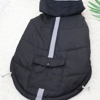 HKM-1048253 Thickened Padded Jacket for Dogs - Casual Black Pet Vest