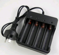 HKM-104915 4-Slot 18650 Lithium Battery Charger for 3.7V/4.2V with Strong Light Function