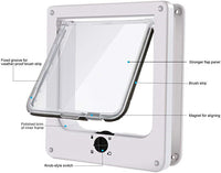 HKM-1049277 Interior Cat and Dog Door with Rotary Lock and Magnetic Closure - Weatherproof, Multiple Sizes Available
