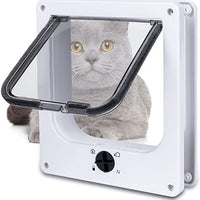 HKM-1049277 Interior Cat and Dog Door with Rotary Lock and Magnetic Closure - Weatherproof, Multiple Sizes Available