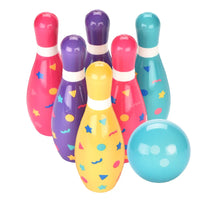 HKM-105107 Soft PU Bowling Ball Play Set with Skittles Pins for Outdoor Fun - Ages 3+