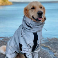 HKM-1051197 Reflective Waterproof Dog Raincoat Poncho - Multiple Sizes Available