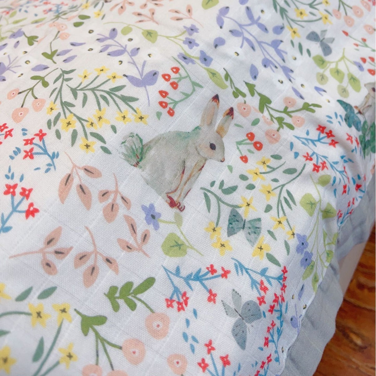 HKM-105171 Bamboo Cotton Four-Layer Summer Blanket for Kids, Fun Animal and Nature Designs, 150 x 200cm