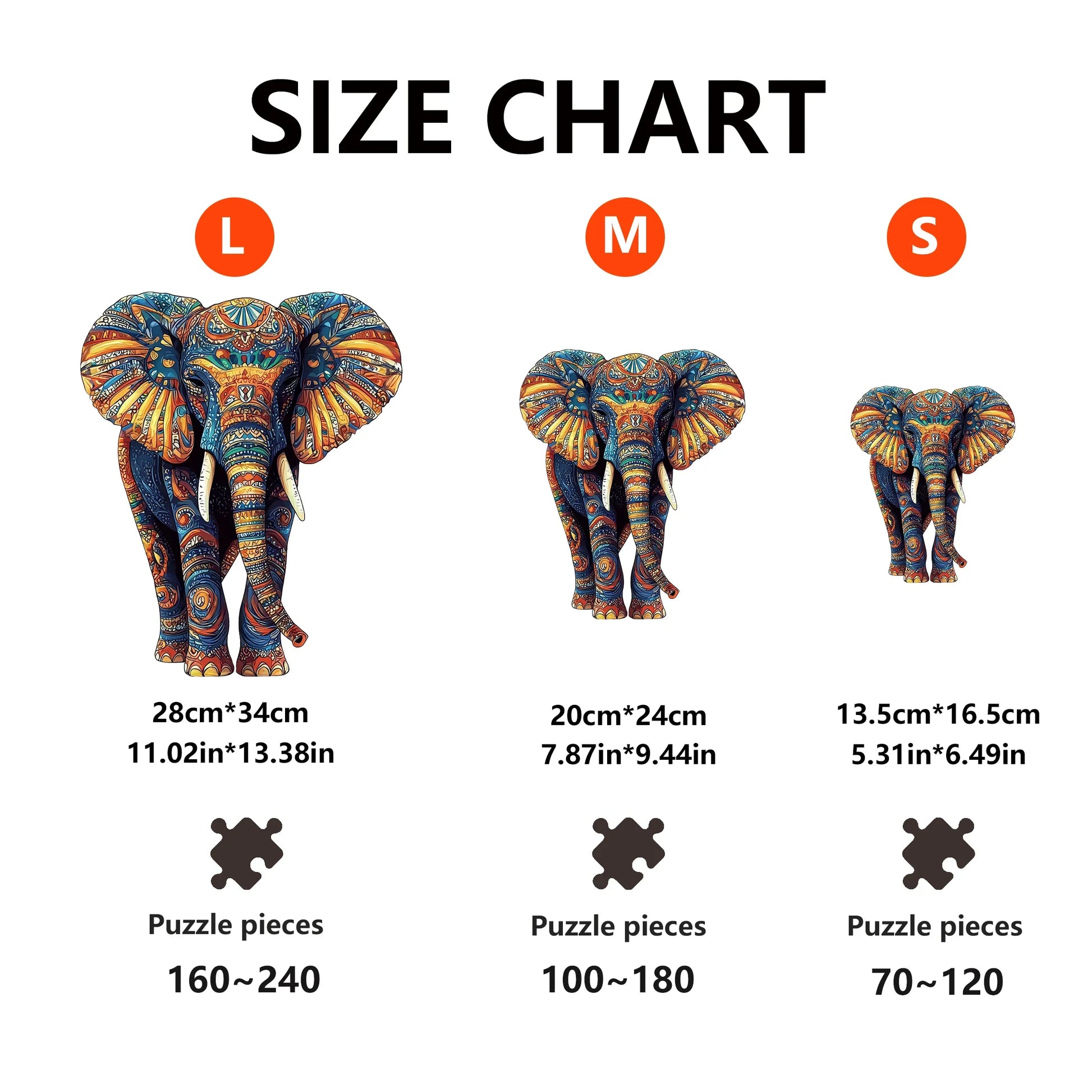 HKM-105299 DIY Unique Shape Wooden Animal A4 Jigsaw Puzzle for Adults with Wooden Pieces