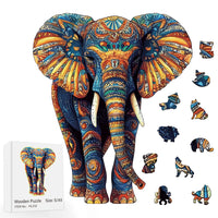 HKM-105299 DIY Unique Shape Wooden Animal A4 Jigsaw Puzzle for Adults with Wooden Pieces