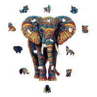 HKM-105299 DIY Unique Shape Wooden Animal A4 Jigsaw Puzzle for Adults with Wooden Pieces