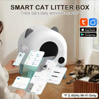 HKM-105299 Extra Large Smart Automatic Cat Litter Box with Eco-friendly Design and Large Capacity for Easy Indoor Cleaning
