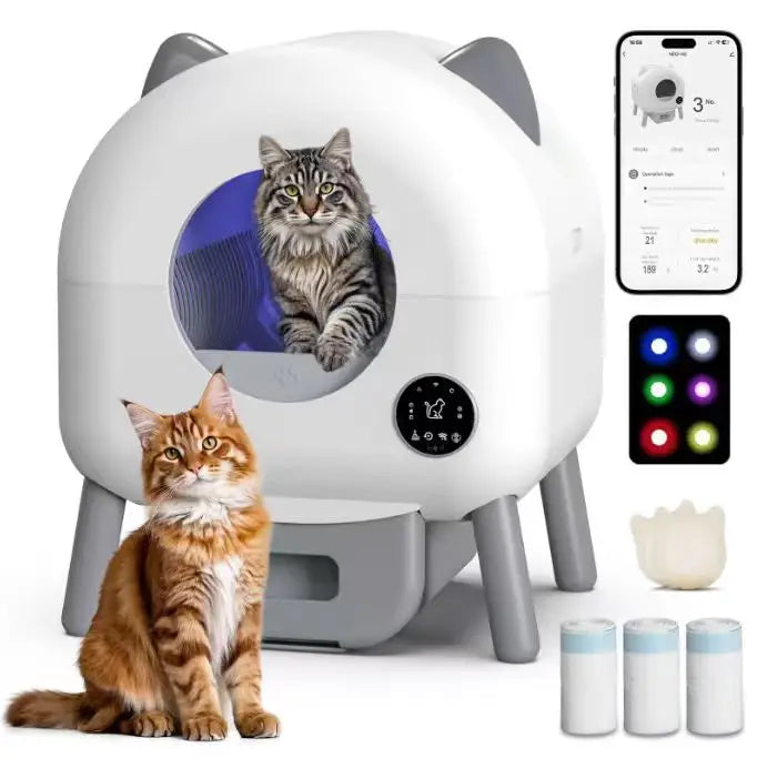HKM-105299 Extra Large Smart Automatic Cat Litter Box with Eco-friendly Design and Large Capacity for Easy Indoor Cleaning