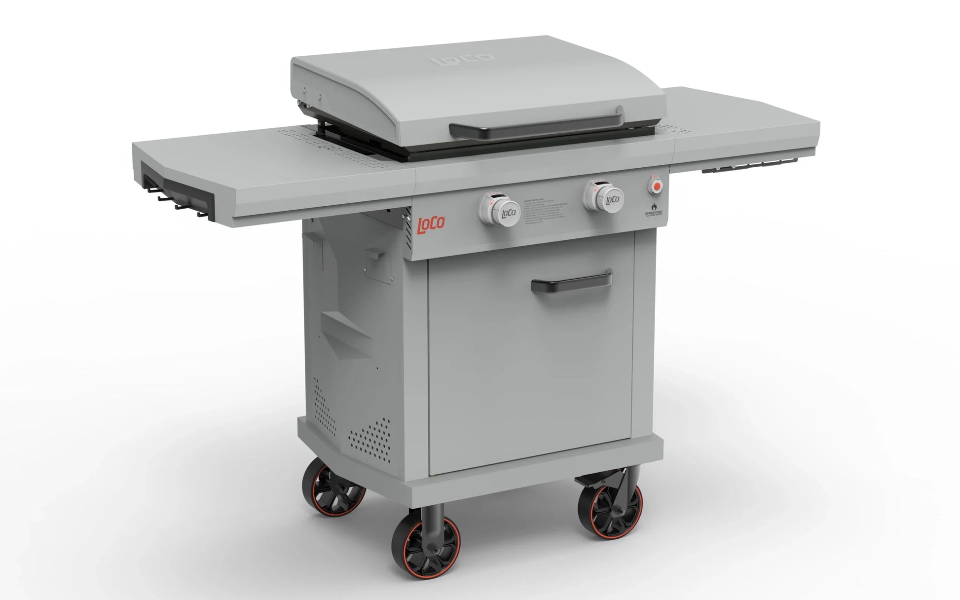 HKM-105363 Smart Temperature Control 2 Burner Gas Grill with Side Serving Table