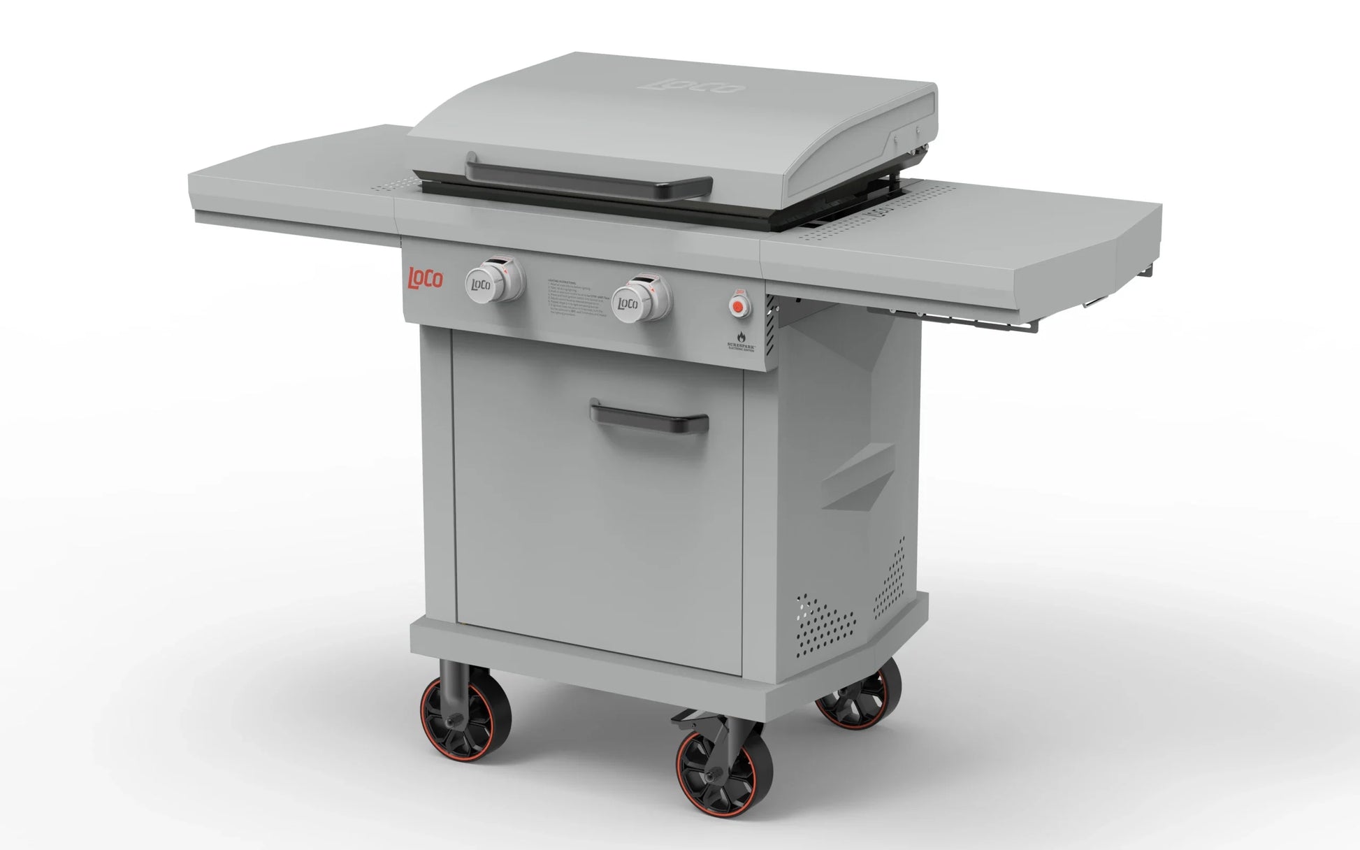 HKM-105363 Smart Temperature Control 2 Burner Gas Grill with Side Serving Table