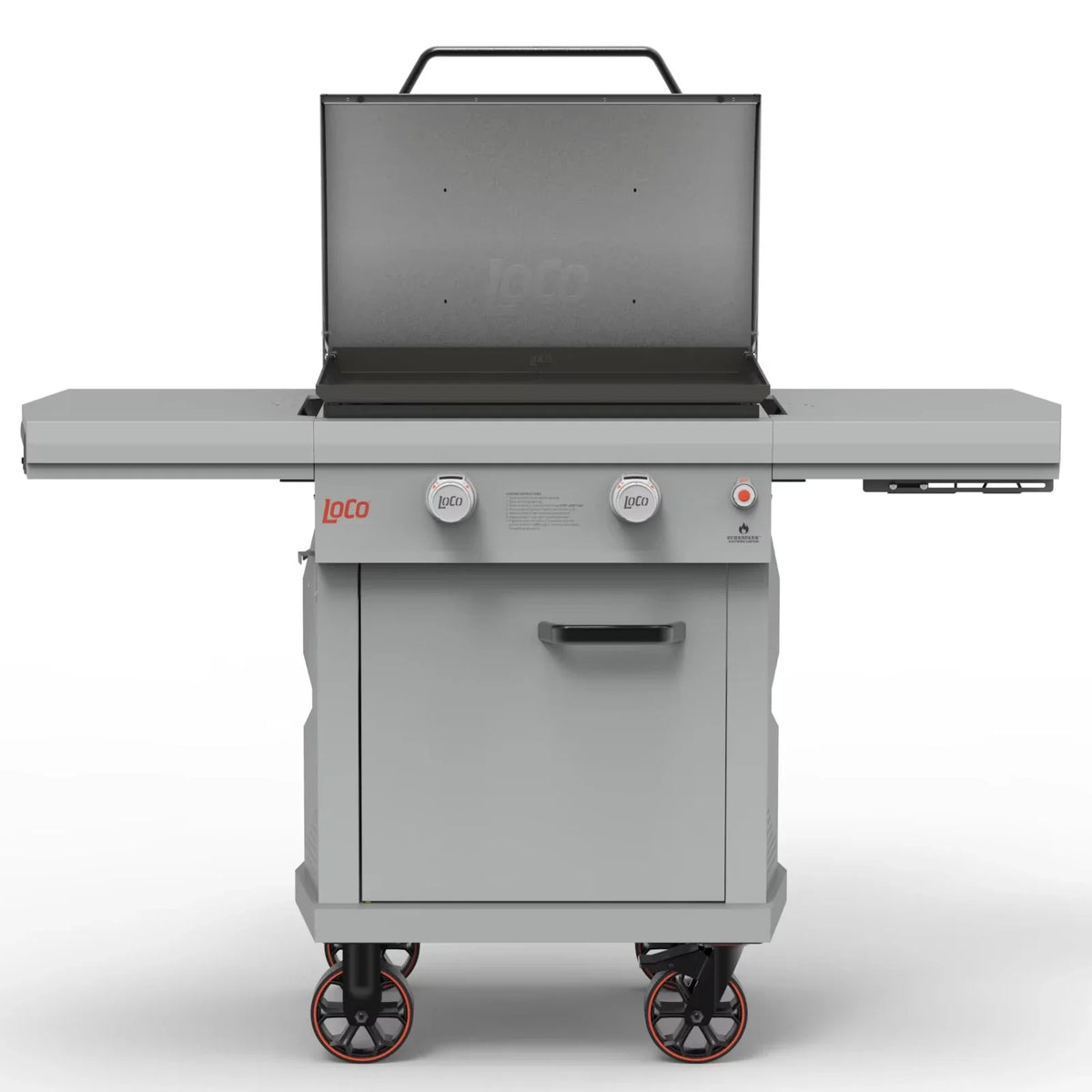 HKM-105363 Smart Temperature Control 2 Burner Gas Grill with Side Serving Table