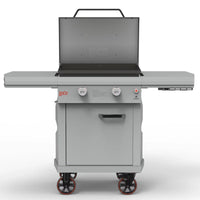 HKM-105363 Smart Temperature Control 2 Burner Gas Grill with Side Serving Table
