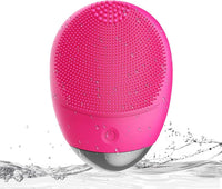 HKM-105427 High-Frequency Vibration Silicone Facial Cleansing Brush - USB Rechargeable, Waterproof, Unisex Skin Care Tool