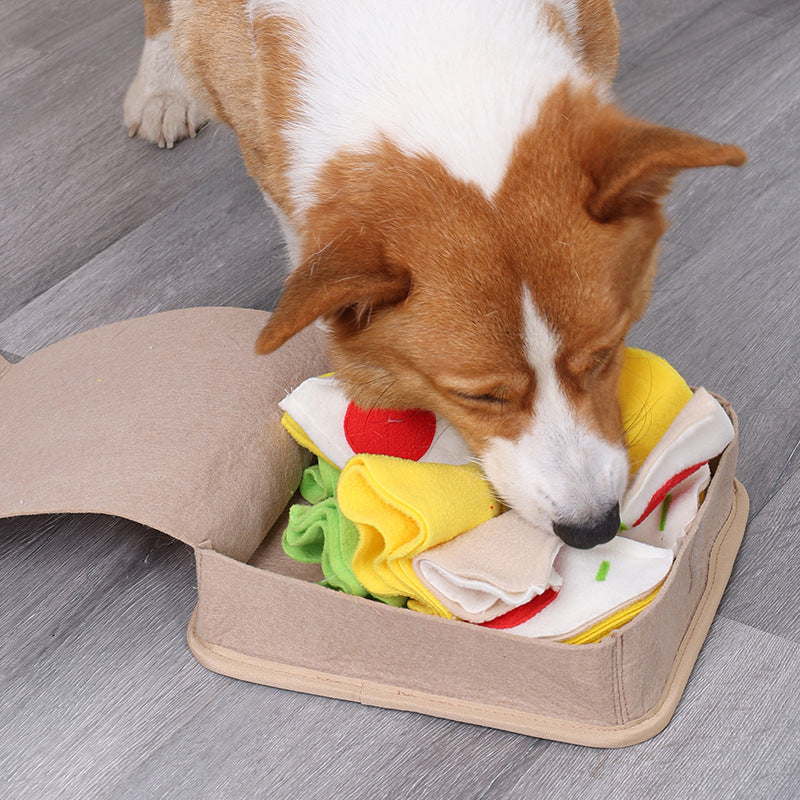 HKM-1054397 Beige Polyester Dog Sniffing Toy - 24.5x24.5x6 cm