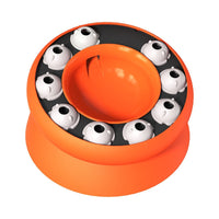 HKM-1055549 Rotating Cat Bowl Puzzle Toy for Fun Feeding - Pink and Orange Plastic