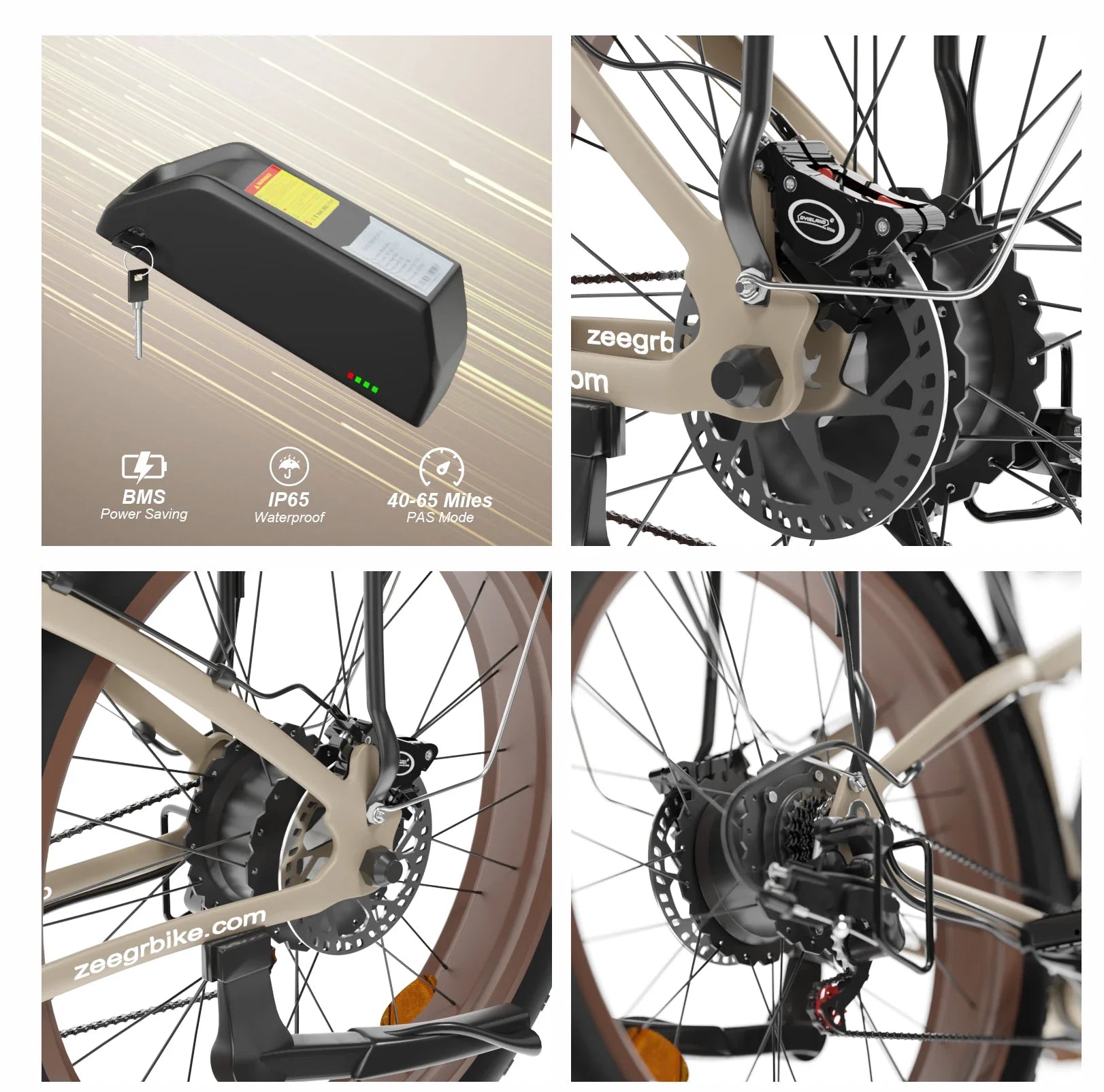 HKM-105555 26" Electric City Fat Tire Bicycle with 2000w Dual Motor and 22.4ah Battery
