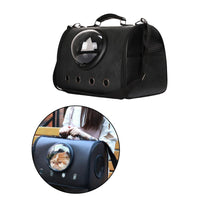 HKM-1055805 Portable Pet Backpack for Small Dogs and Cats - Durable PU Leather Carrier with Air Circulation Design